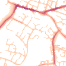 Daytime road noise heatmap for WR11 1EE