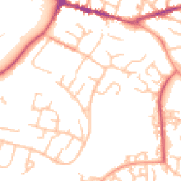 Daytime road noise heatmap for WR11 1EF