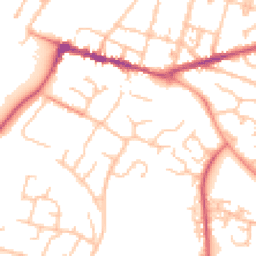 Daytime road noise heatmap for WR11 1EJ