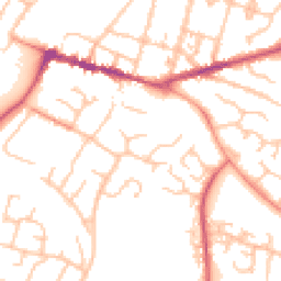 Daytime road noise heatmap for WR11 1EN