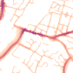 Daytime road noise heatmap for WR11 1FB