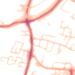 Daytime road noise heatmap for WR11 1HB