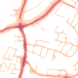 Daytime road noise heatmap for WR11 1HT