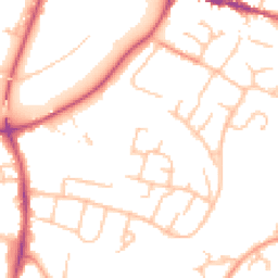 Daytime road noise heatmap for WR11 1HY