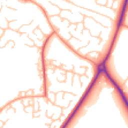 Daytime road noise heatmap for WR11 1YH