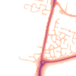 Daytime road noise heatmap for WR11 2BF