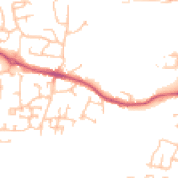 Daytime road noise heatmap for WR11 2JX