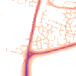 Daytime road noise heatmap for WR11 2LY