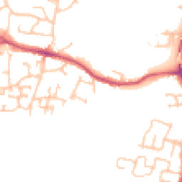 Daytime road noise heatmap for WR11 2NE