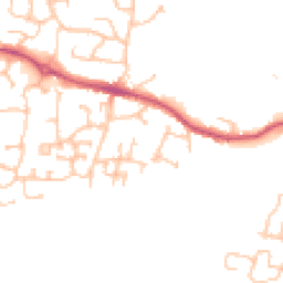 Daytime road noise heatmap for WR11 2NZ