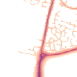 Daytime road noise heatmap for WR11 2SH