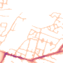 Daytime road noise heatmap for WR11 3BQ