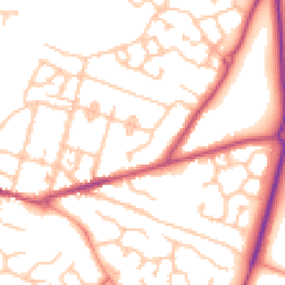 Daytime road noise heatmap for WR11 3EE