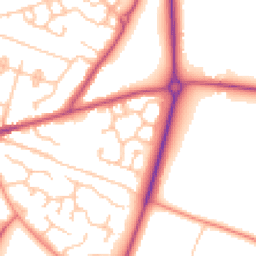 Daytime road noise heatmap for WR11 3EH