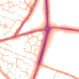 Daytime road noise heatmap for WR11 3EJ