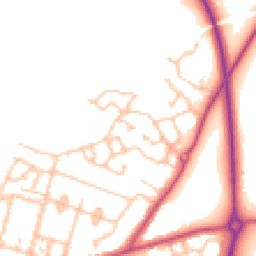 Daytime road noise heatmap for WR11 3JA