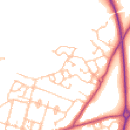 Daytime road noise heatmap for WR11 3JD