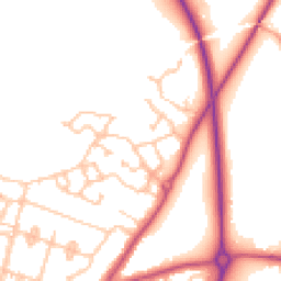 Daytime road noise heatmap for WR11 3JF