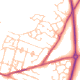 Daytime road noise heatmap for WR11 3JL