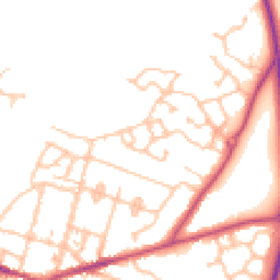 Daytime road noise heatmap for WR11 3JP