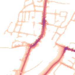 Daytime road noise heatmap for WR11 4AE
