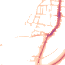 Daytime road noise heatmap for WR11 4AF