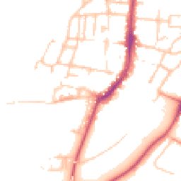 Daytime road noise heatmap for WR11 4BD