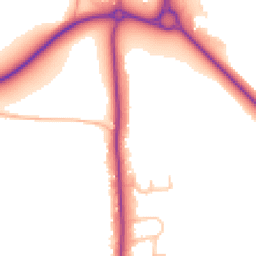Daytime road noise heatmap for WR11 4DF