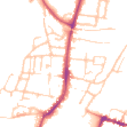 Daytime road noise heatmap for WR11 4DN