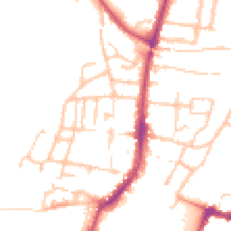 Daytime road noise heatmap for WR11 4JQ