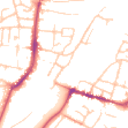 Daytime road noise heatmap for WR11 4PS