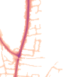 Daytime road noise heatmap for WR11 4QN