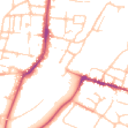 Daytime road noise heatmap for WR11 4RB