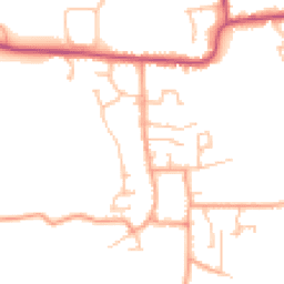 Daytime road noise heatmap for WR11 7EW