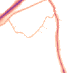 Daytime road noise heatmap for WR11 7GQ