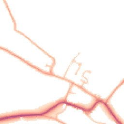 Daytime road noise heatmap for WR11 7HR