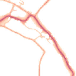Daytime road noise heatmap for WR11 7JD