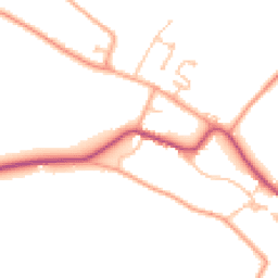Daytime road noise heatmap for WR11 7JQ