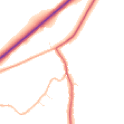 Daytime road noise heatmap for WR11 7UD