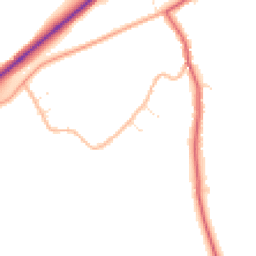 Daytime road noise heatmap for WR11 7UE