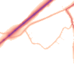 Daytime road noise heatmap for WR11 7UQ