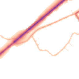 Daytime road noise heatmap for WR11 7UW