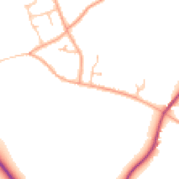 Daytime road noise heatmap for WR11 8AB