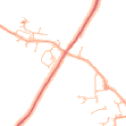 Daytime road noise heatmap for WR11 8AD