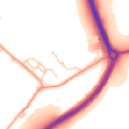 Daytime road noise heatmap for WR11 8AF