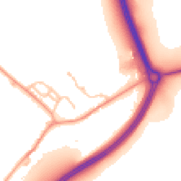 Daytime road noise heatmap for WR11 8AG