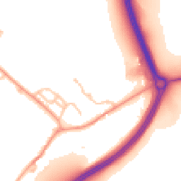 Daytime road noise heatmap for WR11 8AH