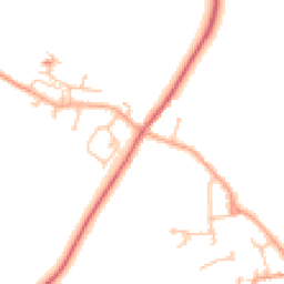 Daytime road noise heatmap for WR11 8EJ
