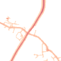 Daytime road noise heatmap for WR11 8HX