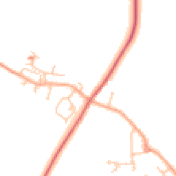 Daytime road noise heatmap for WR11 8JE